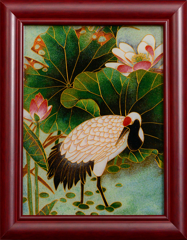 掐絲琺瑯工藝畫(huà)花鳥(niǎo)系列